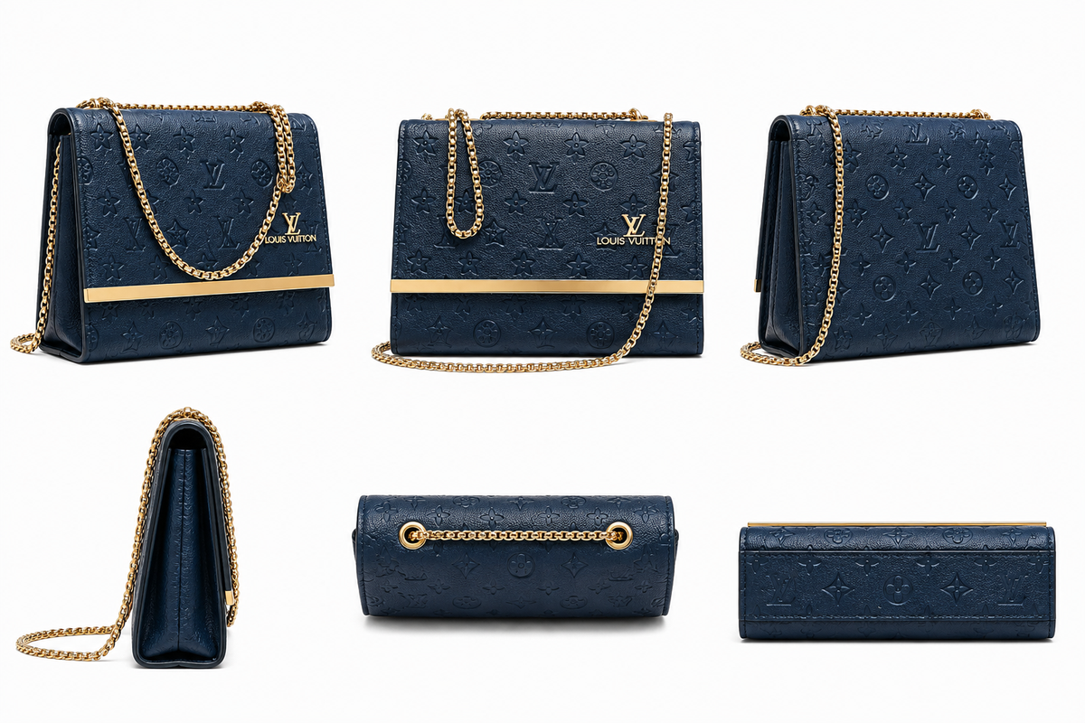 Elegant Embossed Luxe Chain Shoulder Bag