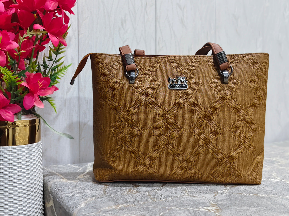 Elegant Signature Monogram Tote Bag