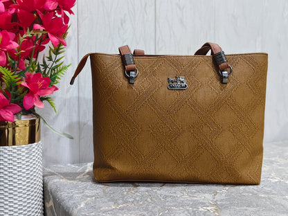Elegant Signature Monogram Tote Bag