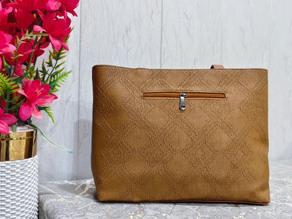 Elegant Signature Monogram Tote Bag