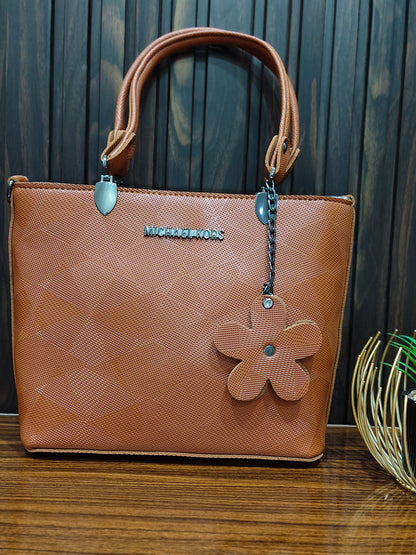 Elegant Black Textured Tote Bag