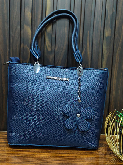 Elegant Black Textured Tote Bag