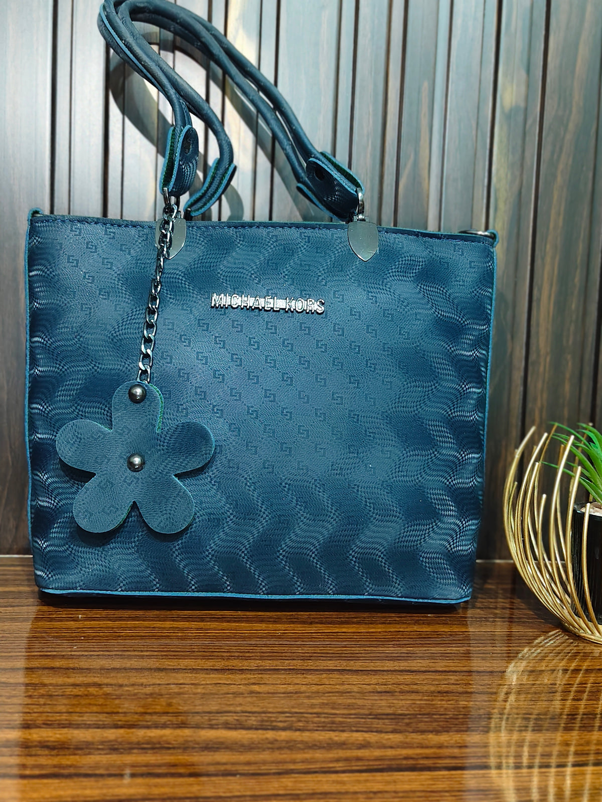 Elegant Black Textured Tote Bag