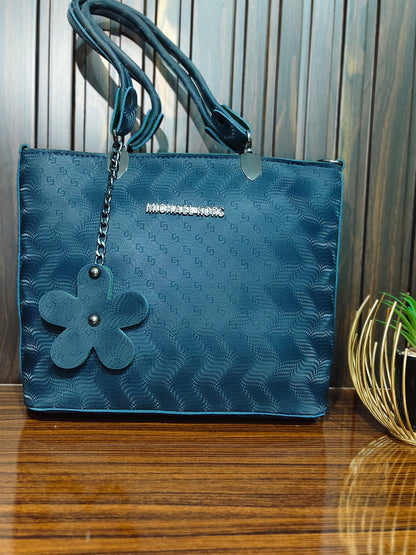 Elegant Black Textured Tote Bag