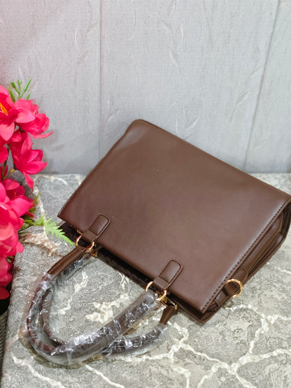 Cocoa Luxe Weave Handbag