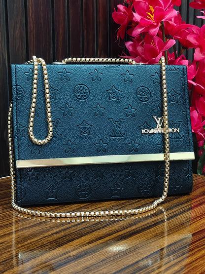 Elegant Embossed Luxe Chain Shoulder Bag