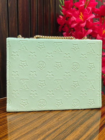 Elegant Embossed Luxe Chain Shoulder Bag