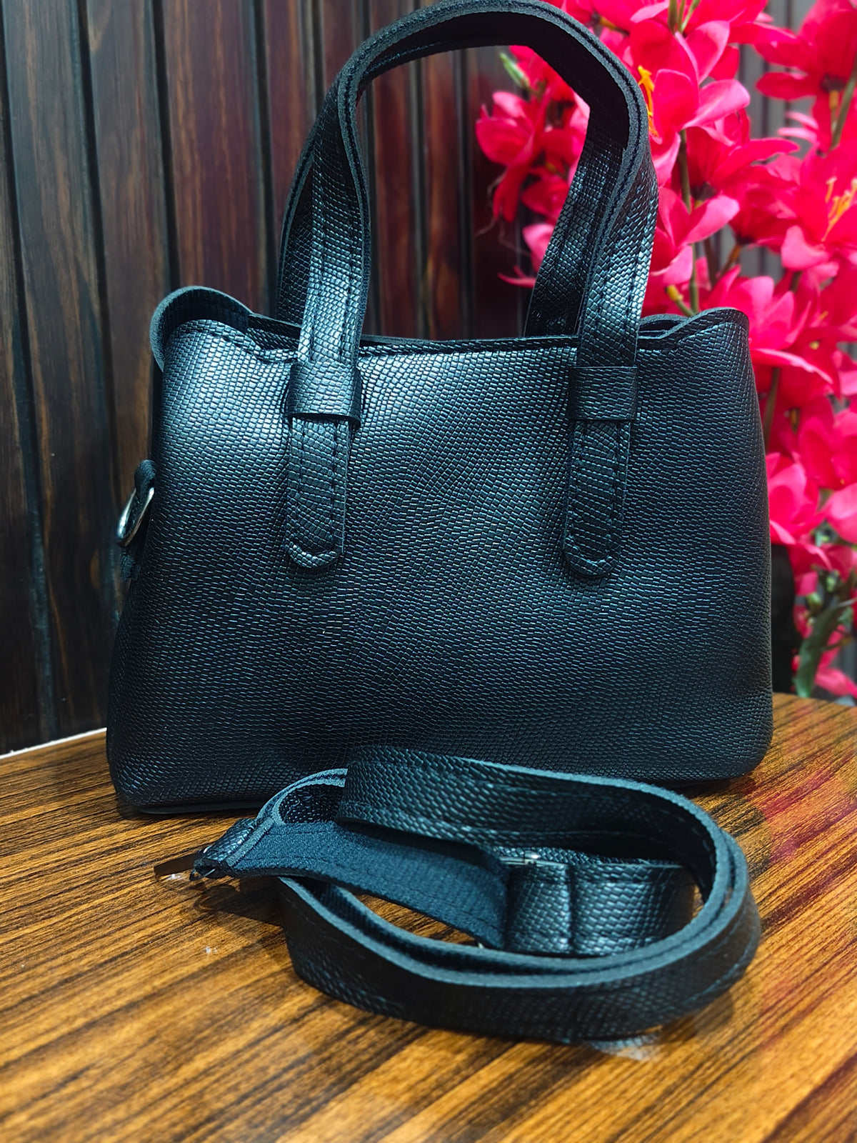 Elegant Signature Structured Tote Bag