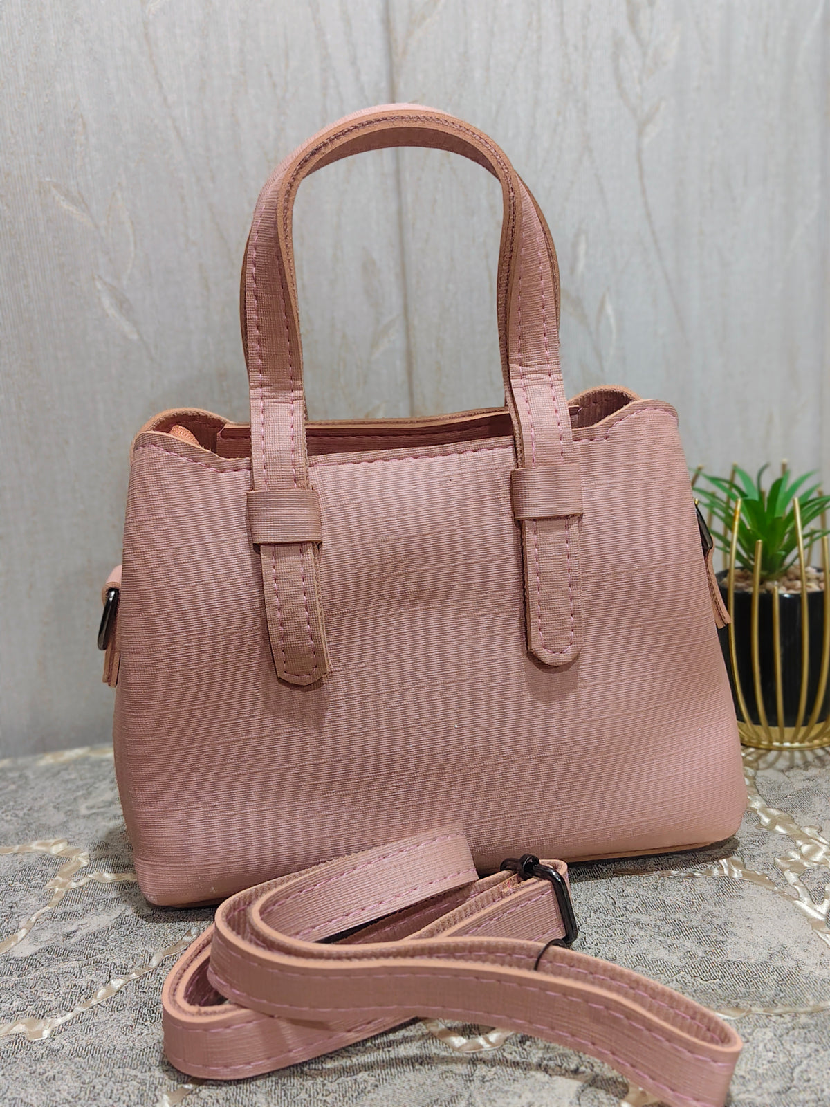 Elegant Signature Structured Tote Bag