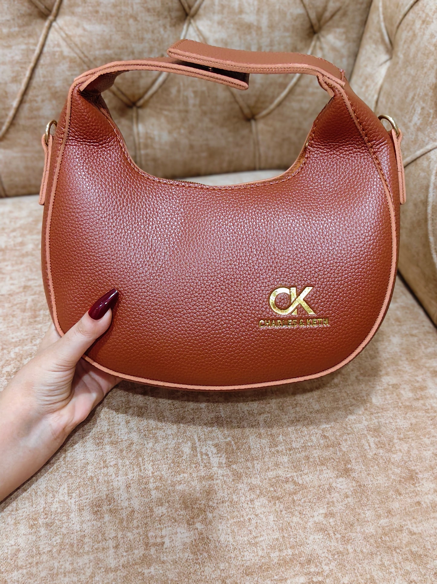 Cognac Grace Shoulder Bag