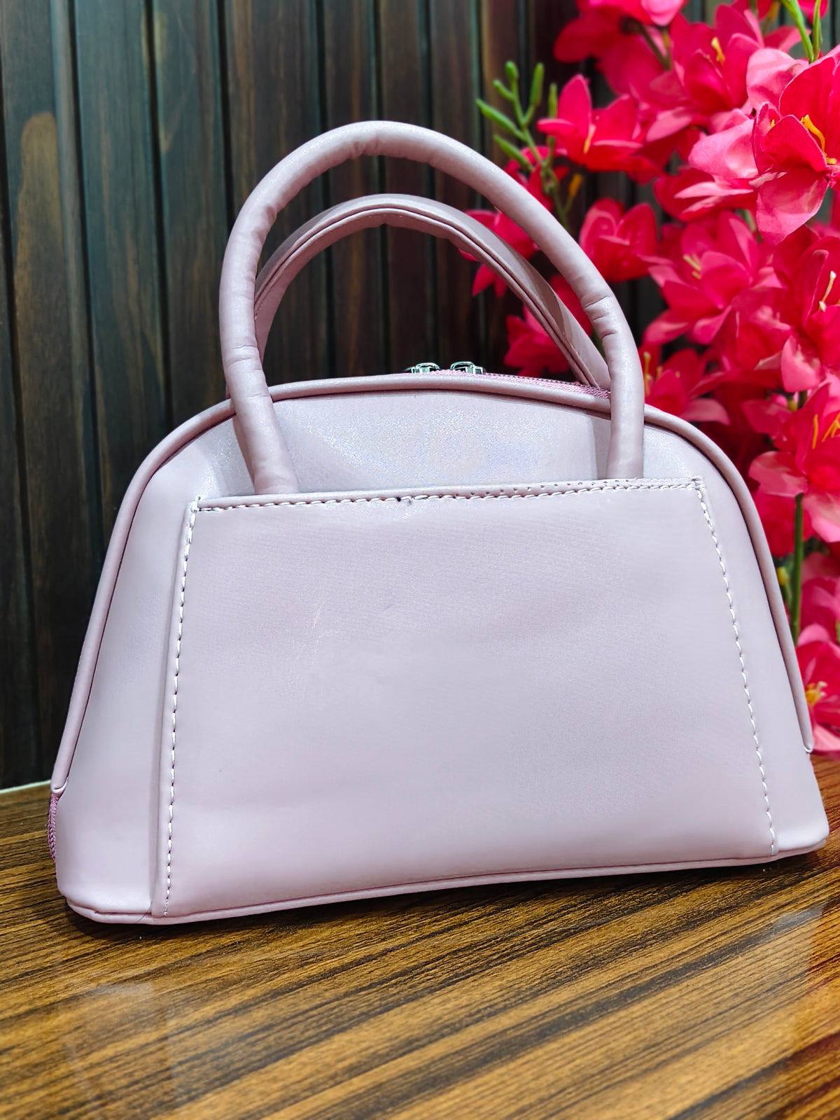 Elegance Midnight Black Structured Handbag
