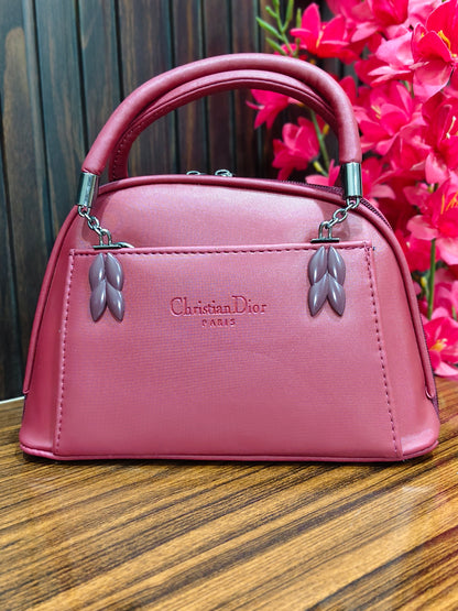 Elegance Midnight Black Structured Handbag