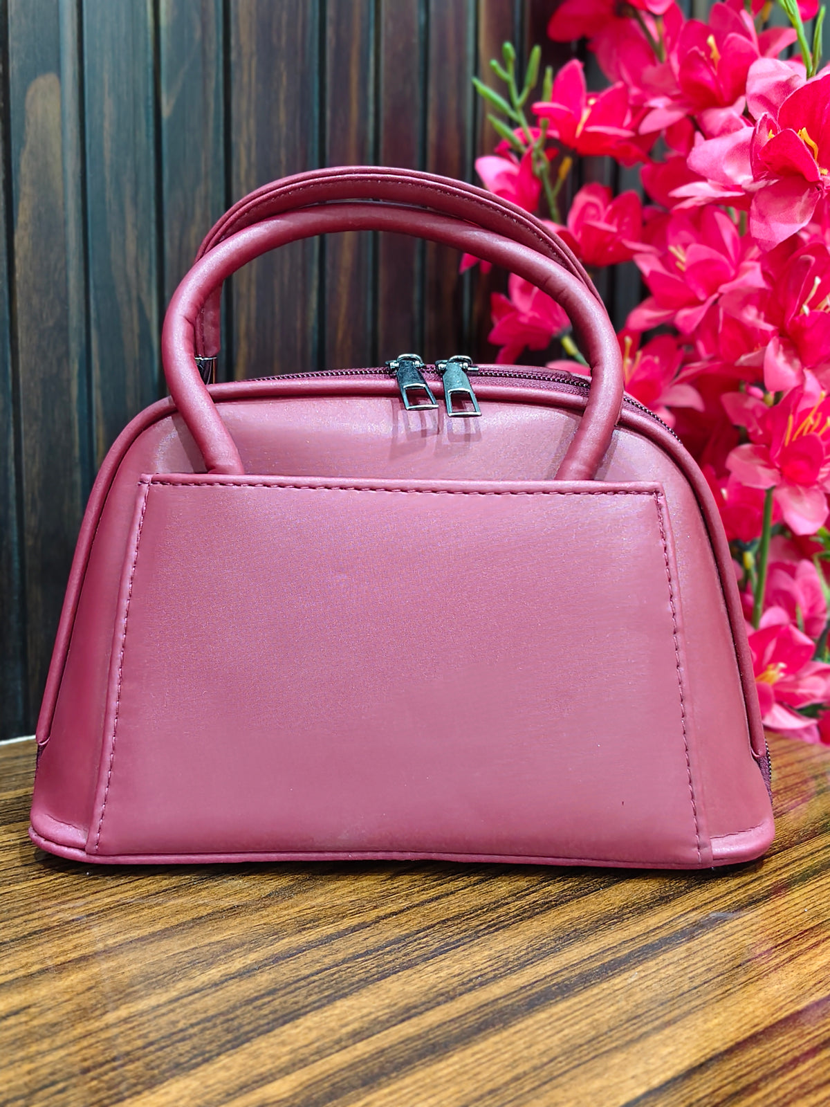 Elegance Midnight Black Structured Handbag