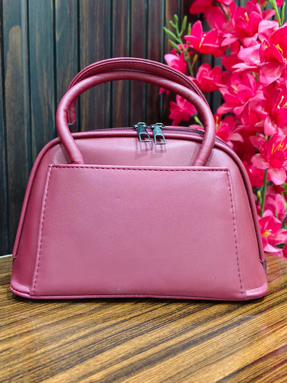 Elegance Midnight Black Structured Handbag