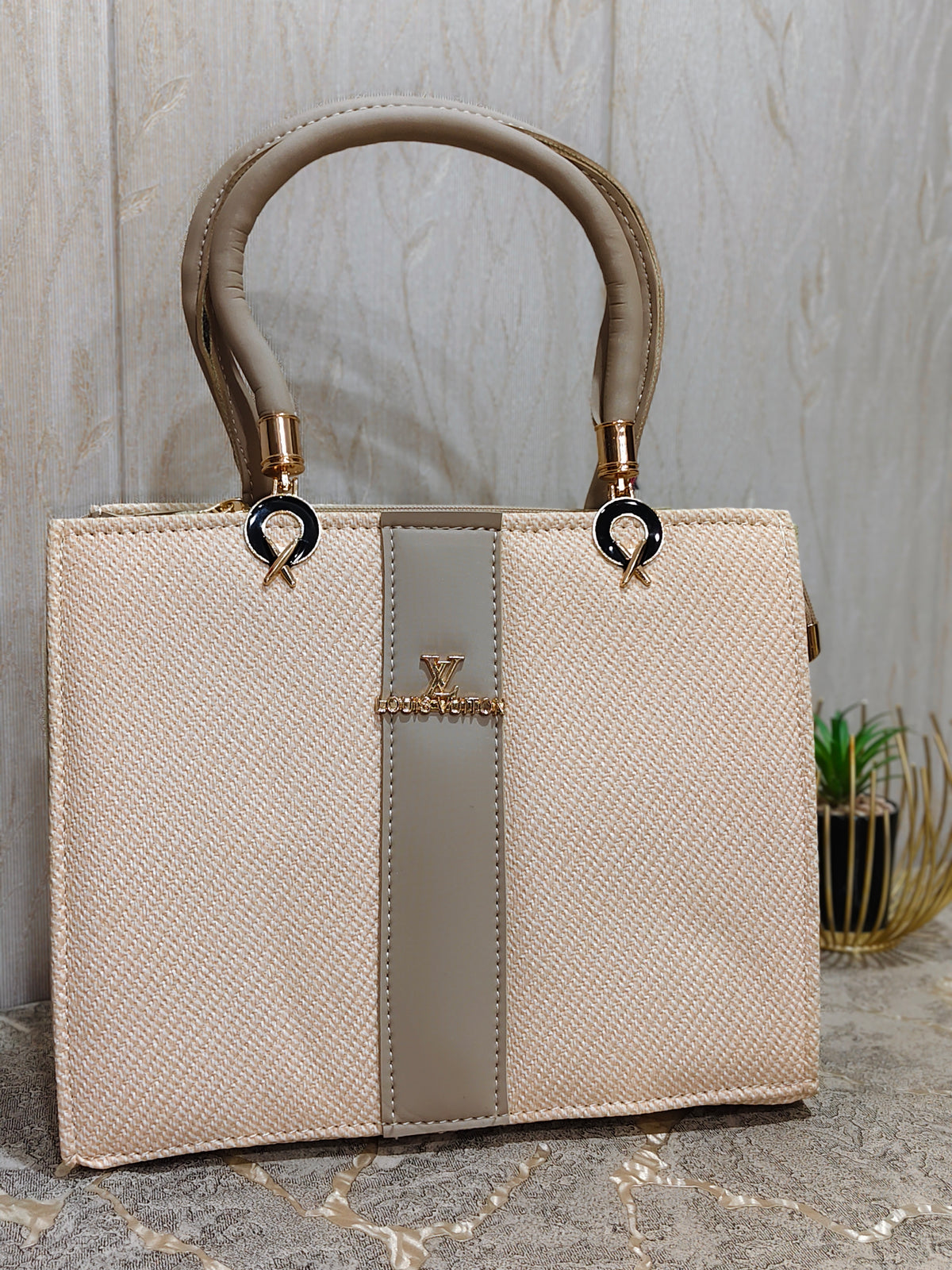 Midnight Navy Textured Structure Tote