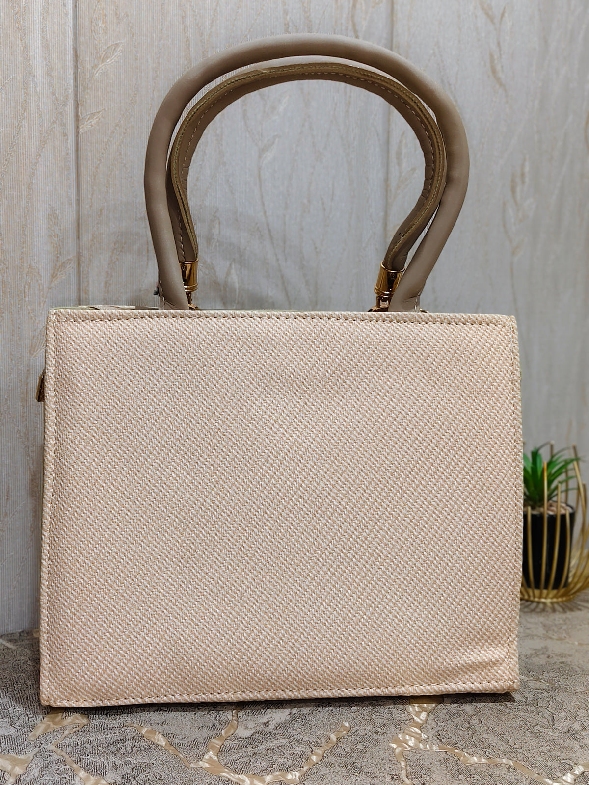 Midnight Navy Textured Structure Tote