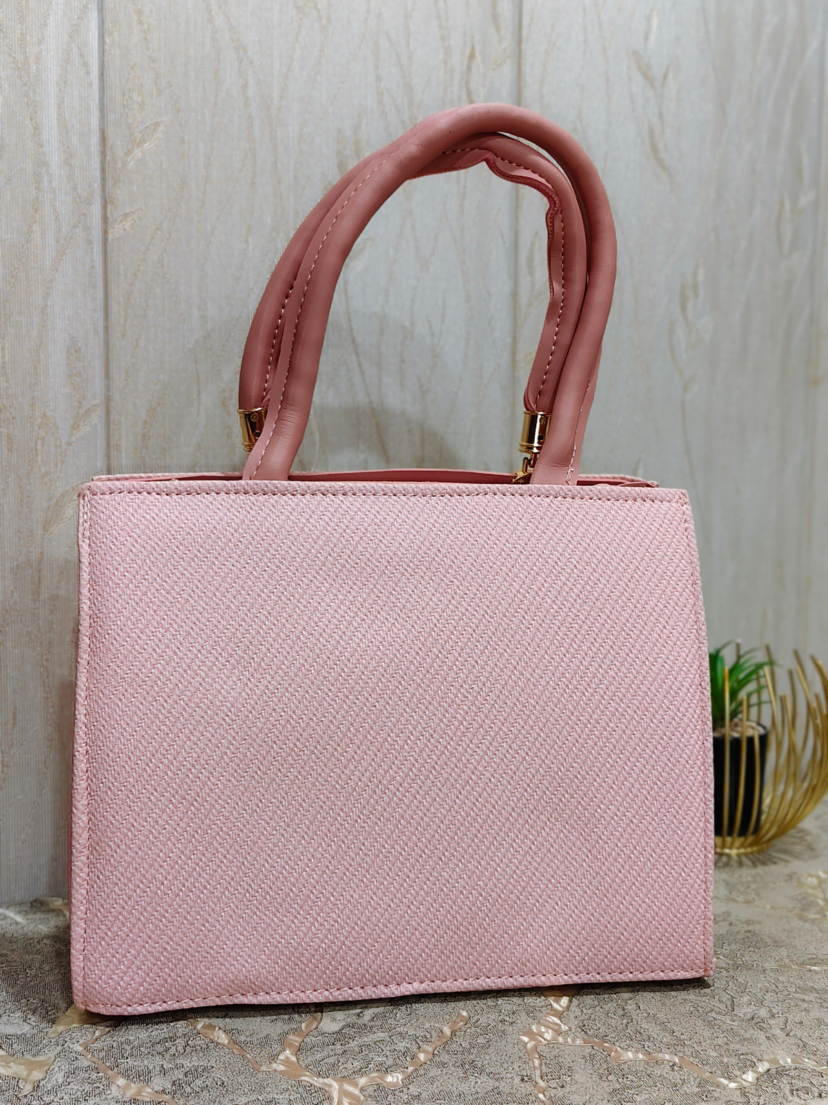 Midnight Navy Textured Structure Tote