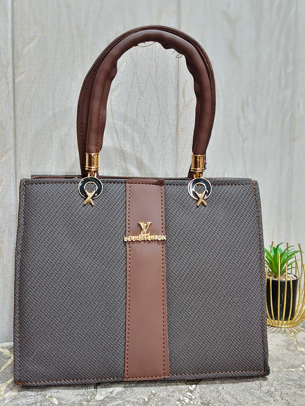 Midnight Navy Textured Structure Tote