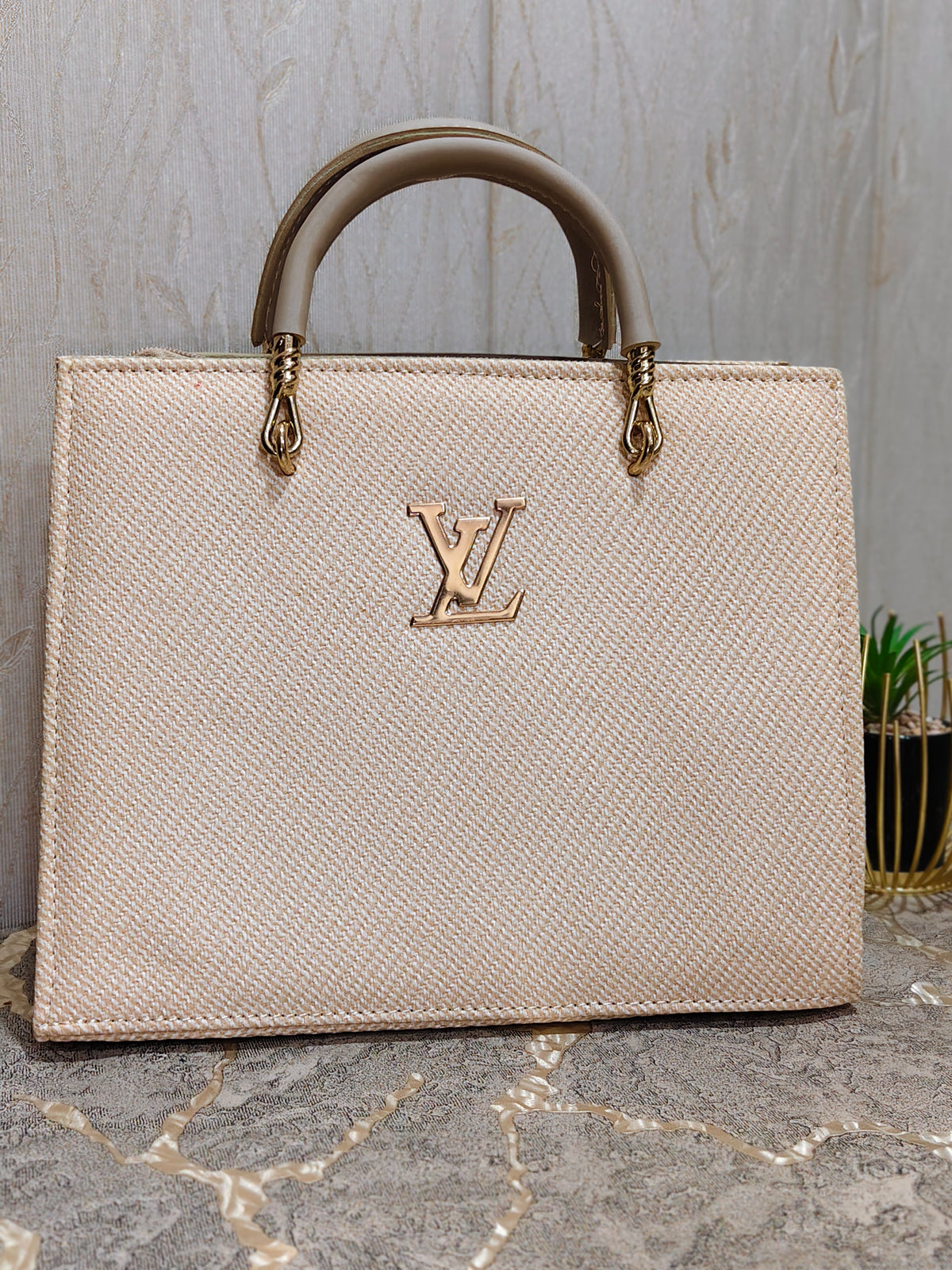 Emerald Textured Classic Structured Handbag