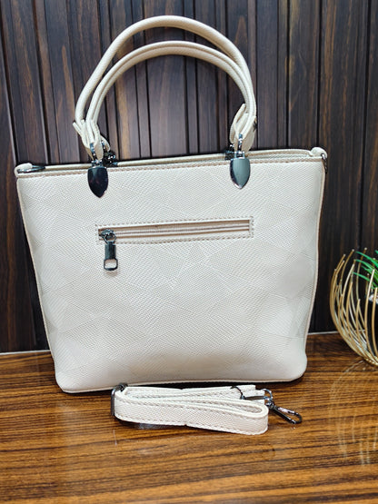Elegant Black Textured Tote Bag