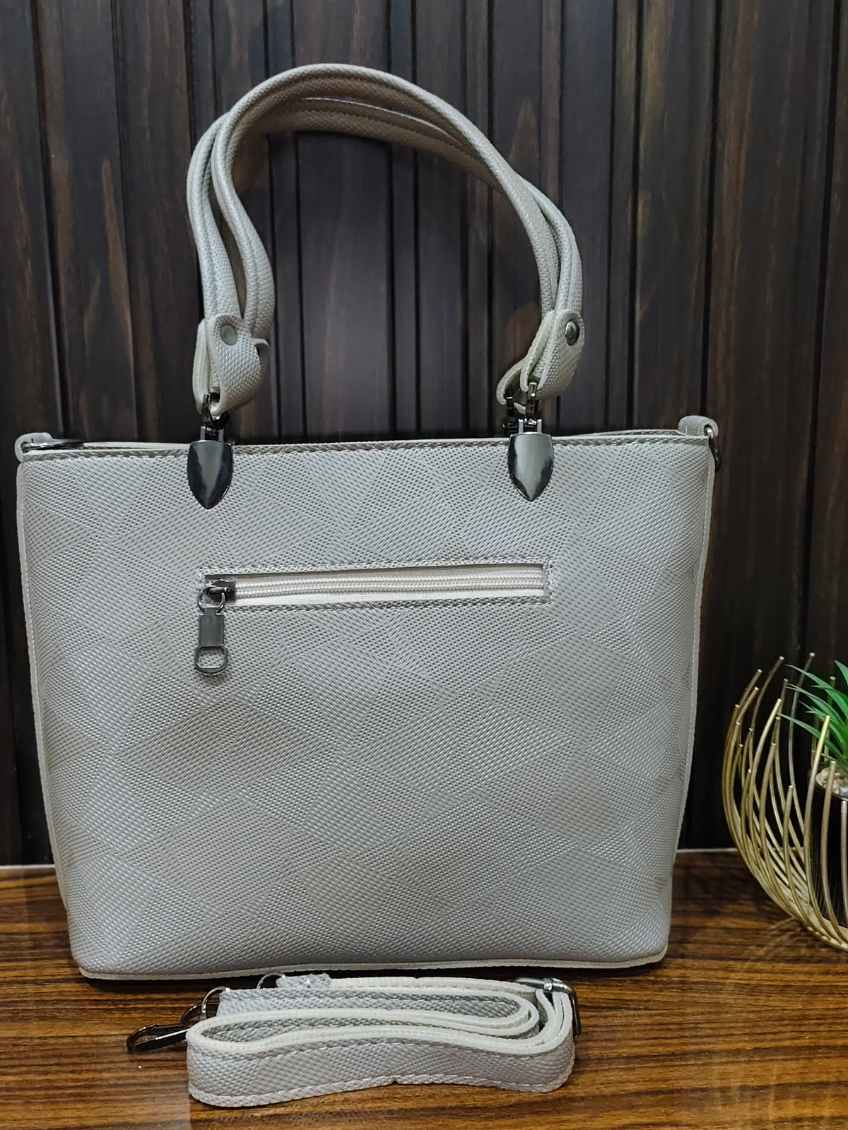 Elegant Black Textured Tote Bag