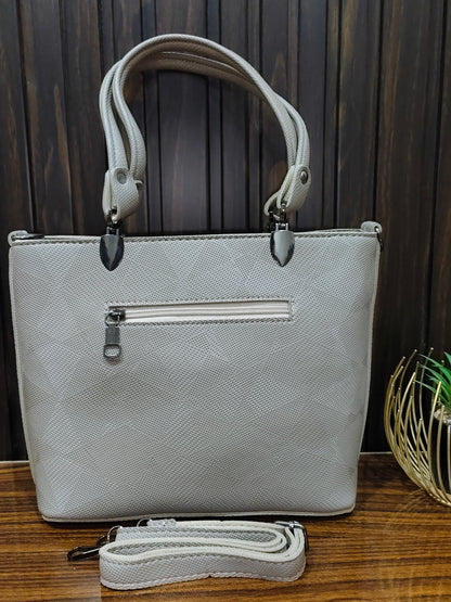 Elegant Black Textured Tote Bag