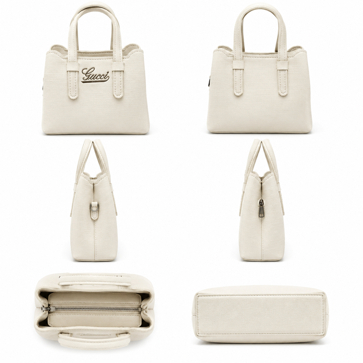 Elegant Signature Structured Tote Bag