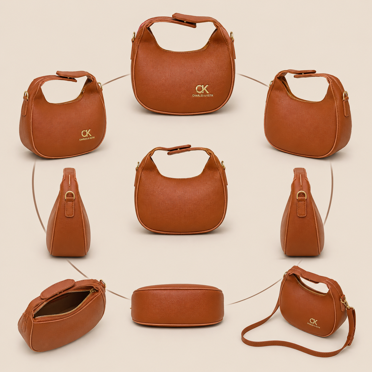 Cognac Grace Shoulder Bag